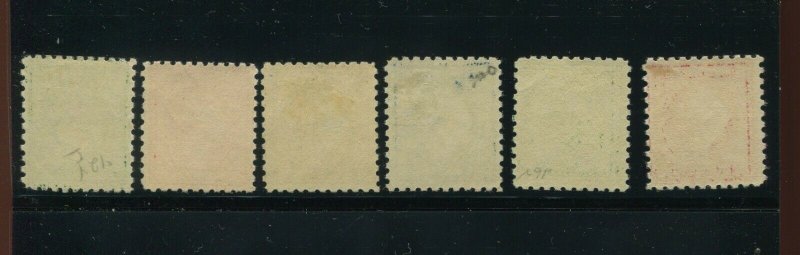 424//463  Washington Perf 10 Mint Run of 6 Stamps (Bx 2722)