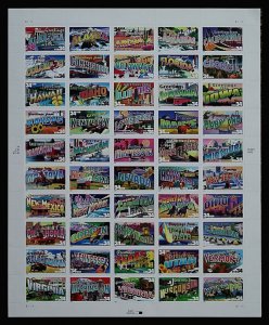 US #3561 - 10, 34c Greetings Sheet, VF mint never hinged, Fresh Sheets,  VF m...