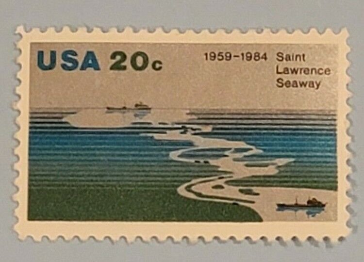 US Stamp Scott 2091 Single St Lawrence Seaway MNH OG 20c 1984