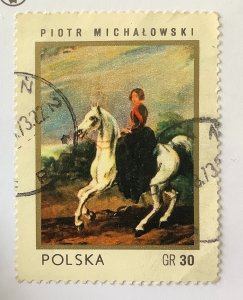 Poland 1972 Scott 1908 used - 30gr, Stamp Day, painting by Piotr Michakowski
