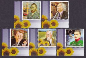 2003 Moldova 476-480+Tab Astronomer N.Donici,N.Dimo,N.Costenco,Van Gogh 10,00 €