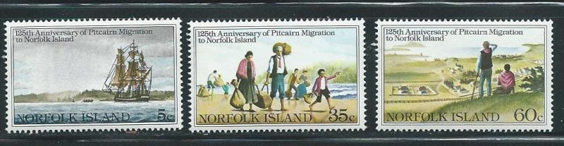 Norfolk Island 277-9 1981 125th Pitcairn Migration set MNH