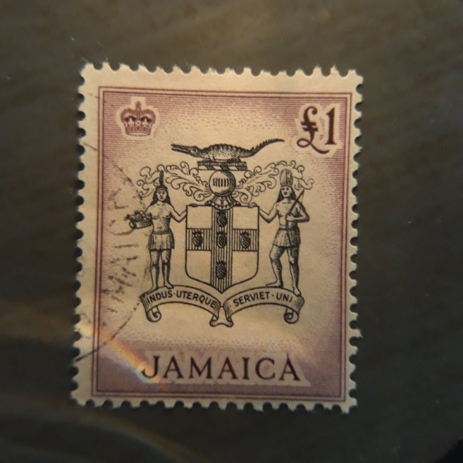 Jamaica 174  1 pound vf used