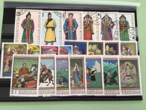 Mongolia Costume & Culture cancelled stamps Ref A9114