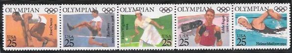 US #2496-2500 MNH Olympian Winners of the past.