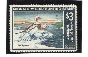 U.S. Scott #RW34 Used $3 Duck Stamp 2018 CV $12.00