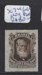 BRAZIL (PP0802B)  DOM PEDRO 260R FULL MOG, JUMBO A WONDERFUL STAMP !!!