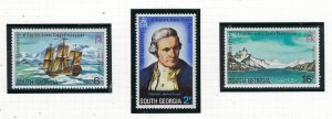 South Georgia 41-43 MNH 1975 Capt Cook (fe8151)