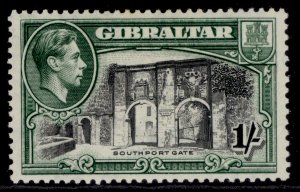 GIBRALTAR GVI SG127b, 1s black & green, M MINT.