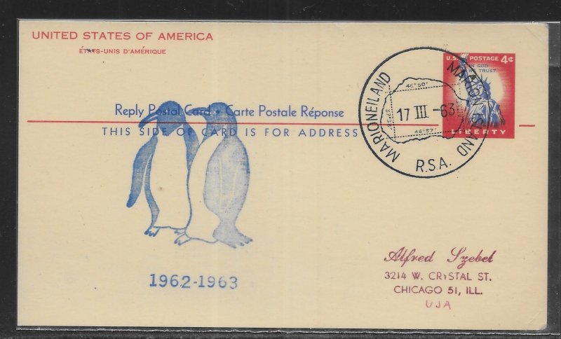 South Africa Antarctica 1962-1963 Marioneiland Cancel (*sch*)