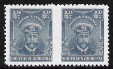 Southern Rhodesia 1924-29 KG5 Admiral 1/2d blue-green hor...