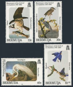 Bermuda 465-468, MNH. Mi 454-457. Audubon's birds 1985. Osprey, Heron, Egret,