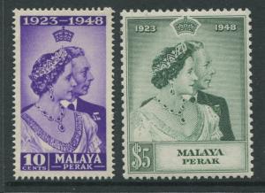 Malaya Perak -Scott 99-100 - Silver Wedding Issue -1948 -MNH-Set of 2 Stamps