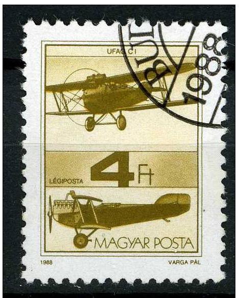 Hungary  1988 - Scott C450 used - 4fo, Aircraft 