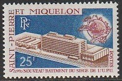 1970 St. Pierre and Miquelon - Sc 397 - MNH VF - 1 single - UPU Headquarters