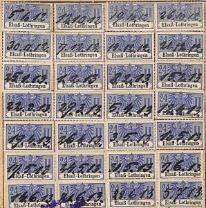 GERMANY PARCEL POST Receipt Alsace-Lorraine FRANKING 1913 {samwells} GP61