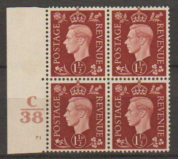 GB George VI  SG 464 Control C38 Cyl 71 