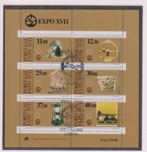 Portugal  #1567-1572a  cancelled  1983 Expo XVII sheet arts and sciences