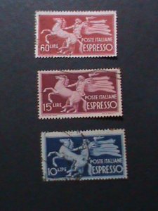 ​ITALIA-AIRMAIL EXPRESS MAIL- USED STAMPS SET VERY FINE WE SHIP TO WORLD WIDE