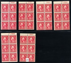 554a, Mint 18 Different Error Panes With Plate Numbers * Stuart Katz