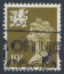 Wales  GB  Machin 19p SG W70  Used  SC# WMMH58  see details