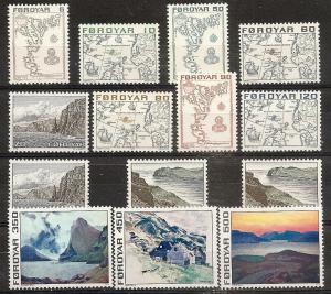 Faroe Islands   7-20 MNH 1075 Pictorial Defins. CV $16.35