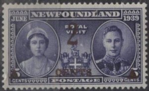 Canada: Newfoundland 250 (mh) 2c on 5c Royal visit, vio blue (1939)