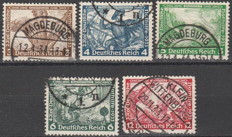 Germany #B49-52, B54 F-VF Used CV $20.80 (A3259)