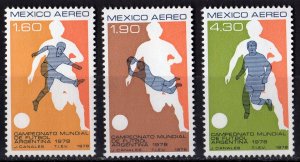 Mexico 1978 Sc#C565/C567 WORLD CUP ARGENTINA'78 Set (3) MNH