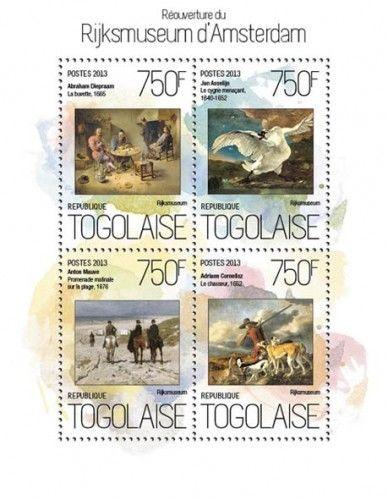 Rijksmuseum Museum Museen Art Museums Architecture Togo MNH stamp set