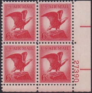 C67 Bald Eagle Plate Block MNH