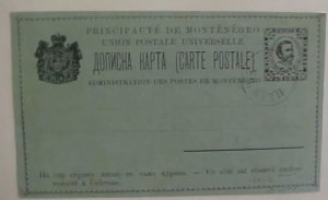 MONTENEGRO, HETNHE 1897 CTO ON POSTAL CARD # 12A  CTO