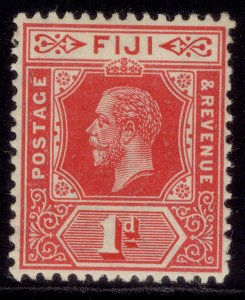 FIJI GV SG127a, 1d bright scarlet, M MINT.