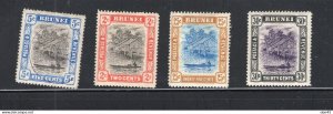 Brunei 1907/11 Perf 14 selection Cv $111 MH 17512