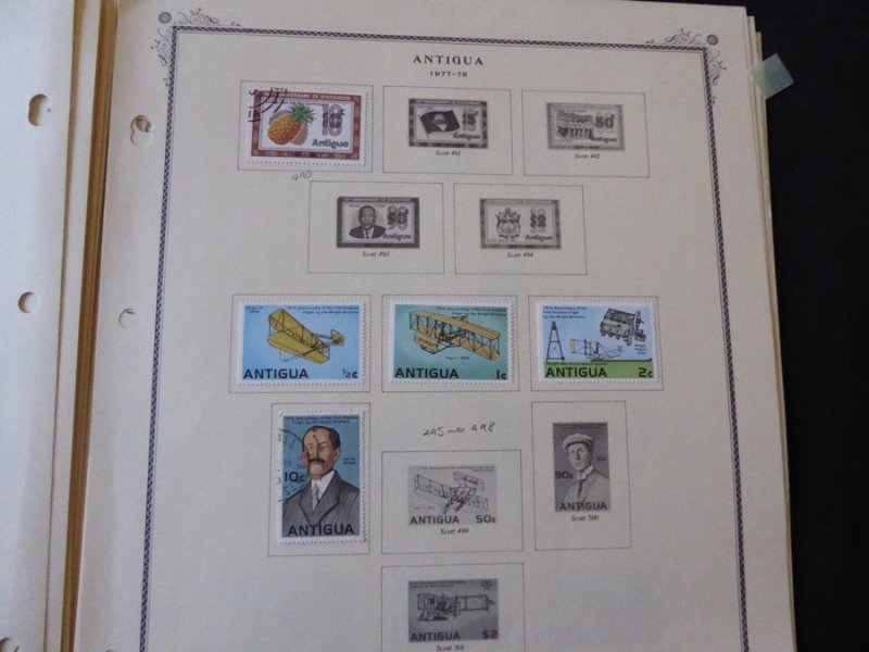 Antigua 1921-1985 Stamp Collection on Scott International Pages