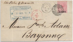 1879 Port Louis, Mauritius to Bayonne, France (65545)