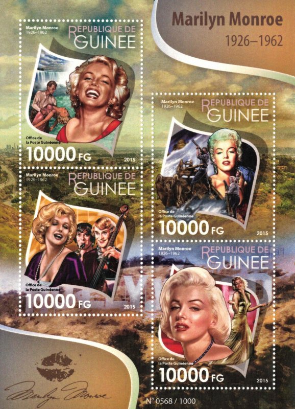 MARILYN MONROE - complete sets MNH on 8 scans