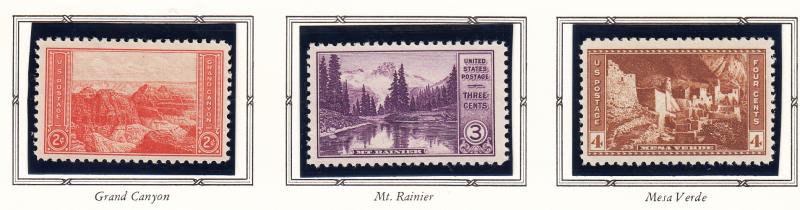 U.S.  Scott # 740-748  Nat'l Parks       /  PL-39