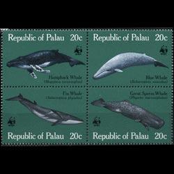 PALAU 1983 - Scott# 27a Whales Set of 4 NH