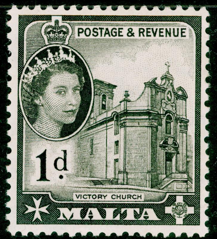 MALTA SG268, 1d black, LH MINT.