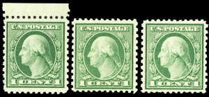 538, Mint VF NH 1¢ - Three Post Office Fresh Stamps! - Stuart Katz