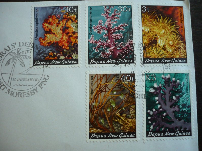 Stamps - Papua New Guinea - Scott# 575-579  - First Day Cover