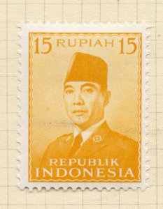 Indonesia 1951-55 Early Issue Fine Mint Hinged 15r. NW-14728