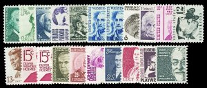 Scott 1278-1295 1965 1c-$5.00 Prominent Americans 21 Diff. Mint VF NH Cat $19.35