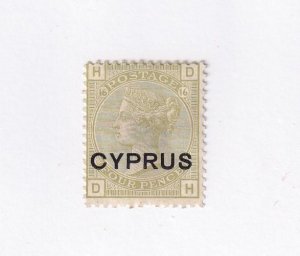 CYPRUS # 4 PLATE 16 VF-MH QUEEN VICTORIA 4p CAT VALUE$150