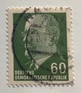 Germany DDR 1964 Scott 589A used - 60pf,   Walter Ulbricht