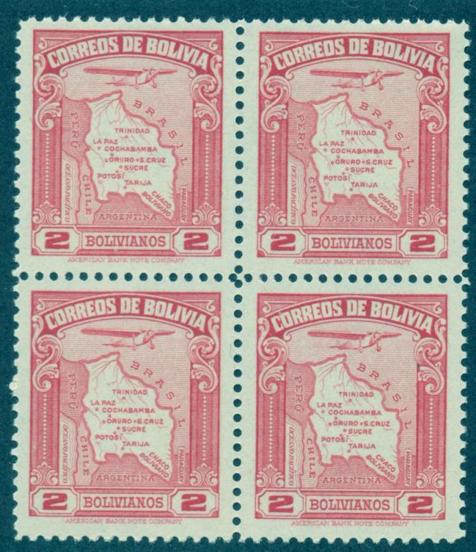 BOLIVIA SC# C49 F-VF MNH 1935 Block of 4