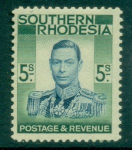 Southern Rhodesia 1937 KGVI Portrait 5sh MLH