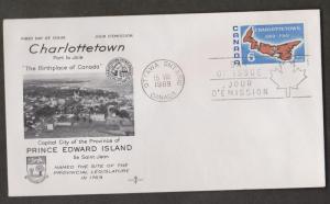 CANADA Scott # 499 On FDC - 1969 Charlottetown As Capital Of PEI Issue