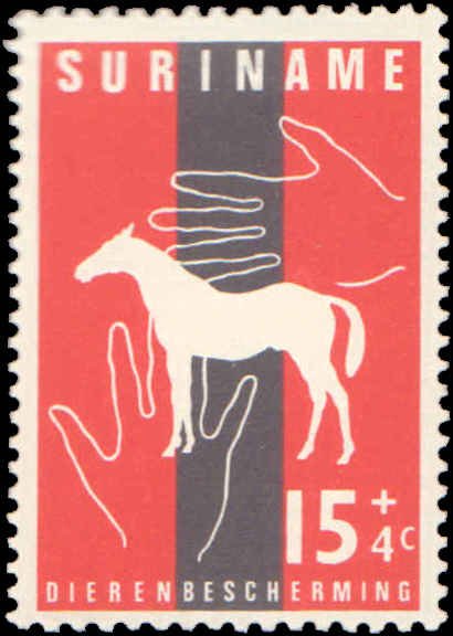 Suriname #B90-B93, Complete Set(4), 1962, Birds, Dogs, Horses, Animals, Never...
